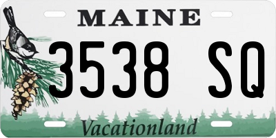 ME license plate 3538SQ