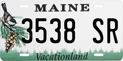 ME license plate 3538SR