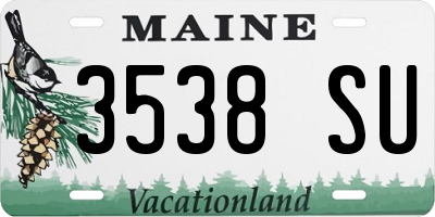 ME license plate 3538SU