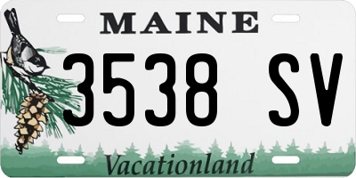 ME license plate 3538SV