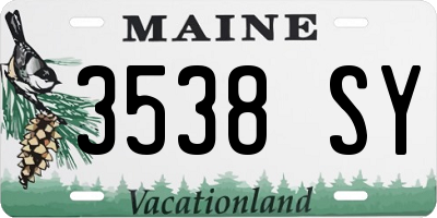 ME license plate 3538SY