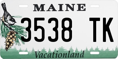 ME license plate 3538TK