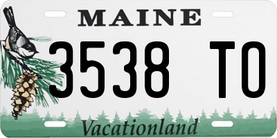 ME license plate 3538TO