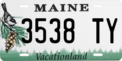 ME license plate 3538TY