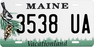 ME license plate 3538UA