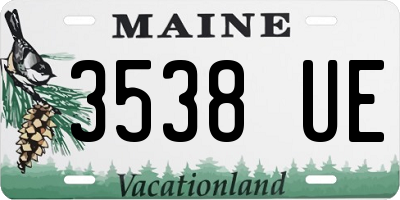 ME license plate 3538UE