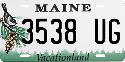 ME license plate 3538UG