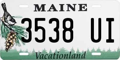 ME license plate 3538UI