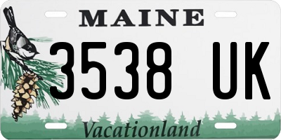 ME license plate 3538UK