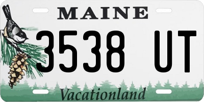 ME license plate 3538UT