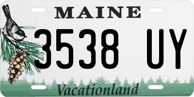 ME license plate 3538UY