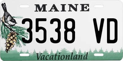 ME license plate 3538VD