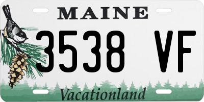 ME license plate 3538VF