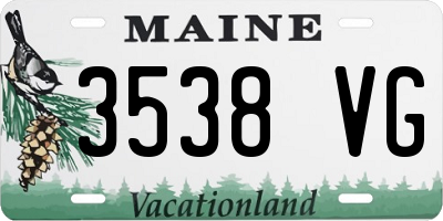 ME license plate 3538VG