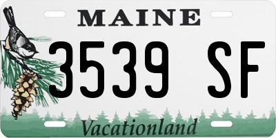 ME license plate 3539SF