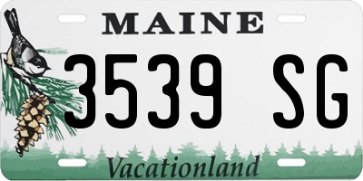 ME license plate 3539SG