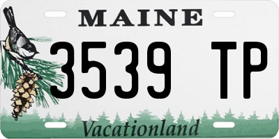 ME license plate 3539TP