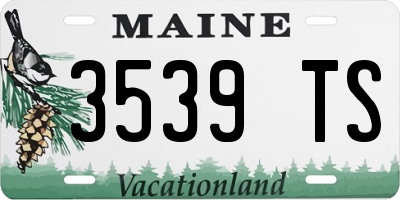 ME license plate 3539TS
