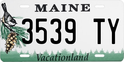 ME license plate 3539TY