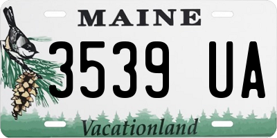 ME license plate 3539UA