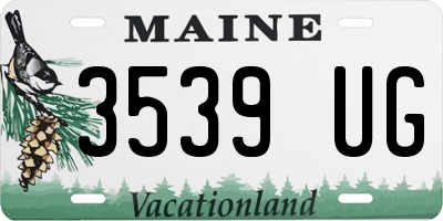 ME license plate 3539UG