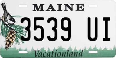 ME license plate 3539UI