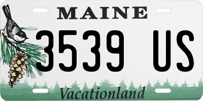 ME license plate 3539US