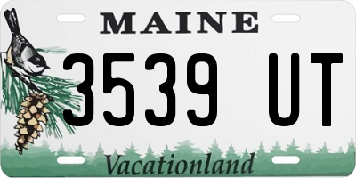 ME license plate 3539UT