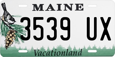 ME license plate 3539UX