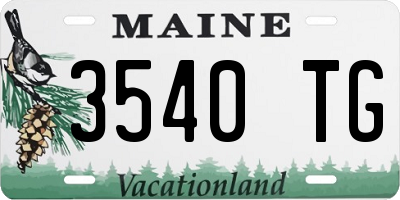 ME license plate 3540TG
