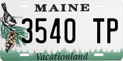 ME license plate 3540TP