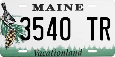 ME license plate 3540TR