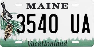ME license plate 3540UA