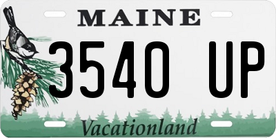 ME license plate 3540UP