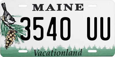 ME license plate 3540UU
