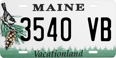 ME license plate 3540VB