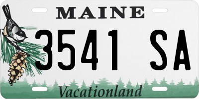 ME license plate 3541SA