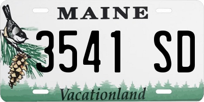 ME license plate 3541SD