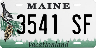 ME license plate 3541SF