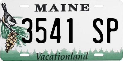 ME license plate 3541SP
