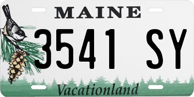 ME license plate 3541SY
