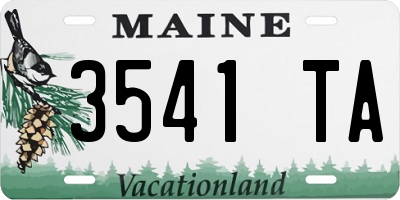ME license plate 3541TA