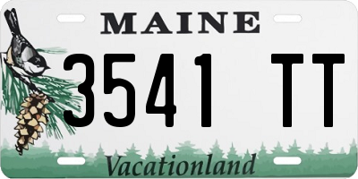 ME license plate 3541TT