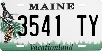 ME license plate 3541TY