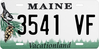 ME license plate 3541VF