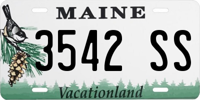ME license plate 3542SS