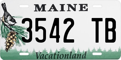 ME license plate 3542TB