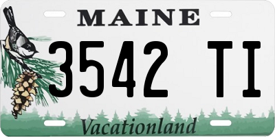 ME license plate 3542TI