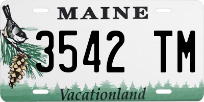 ME license plate 3542TM