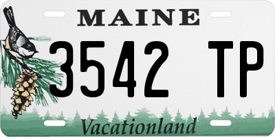ME license plate 3542TP